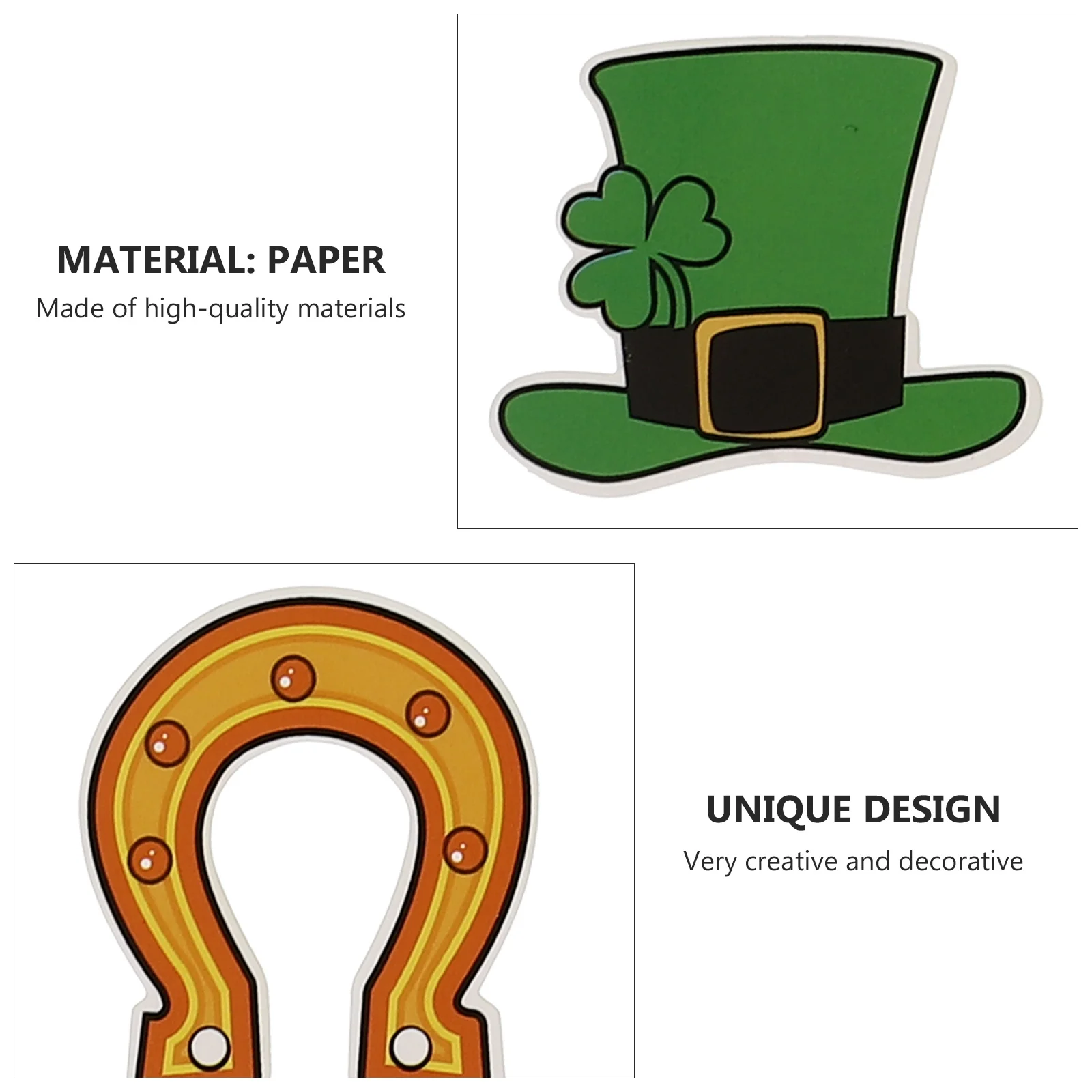 

32Pcs Cake Decoration Set Green Clover Cupcake Topper for St Patrick's Day Party Wedding Baby Shower Party Cake Decor