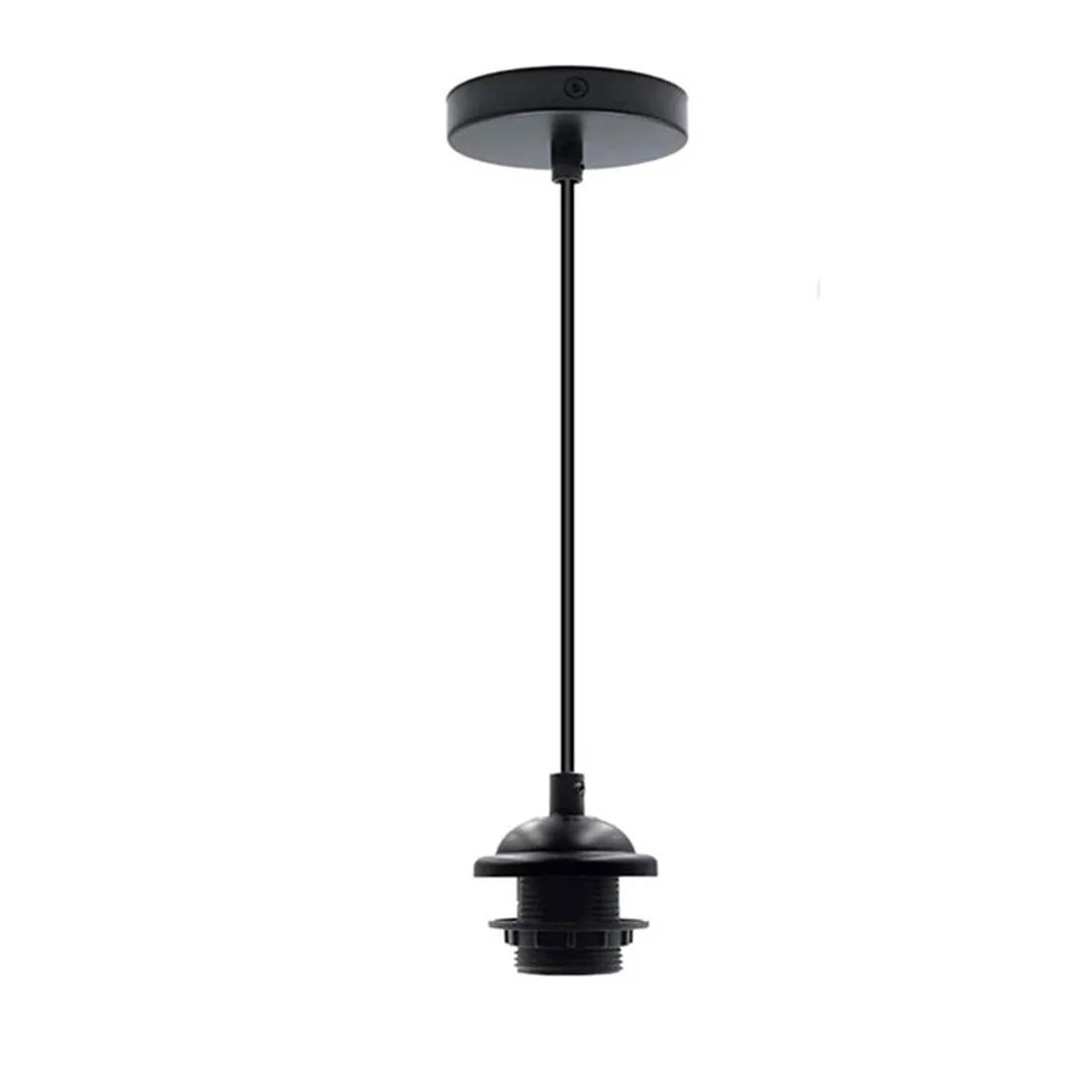 Black Medium Base E27 Light Socket Collar Rings DIY Vintage Style Edison Lamp Holder Insert Light Bulb or Lampshade Socket Ring