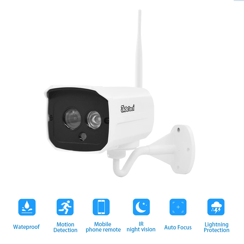 JideTech8 Channel 3Mp Network Video Recorder  H.265 Wifi Camera System Human Detection Bullet Camera Outdoor Security