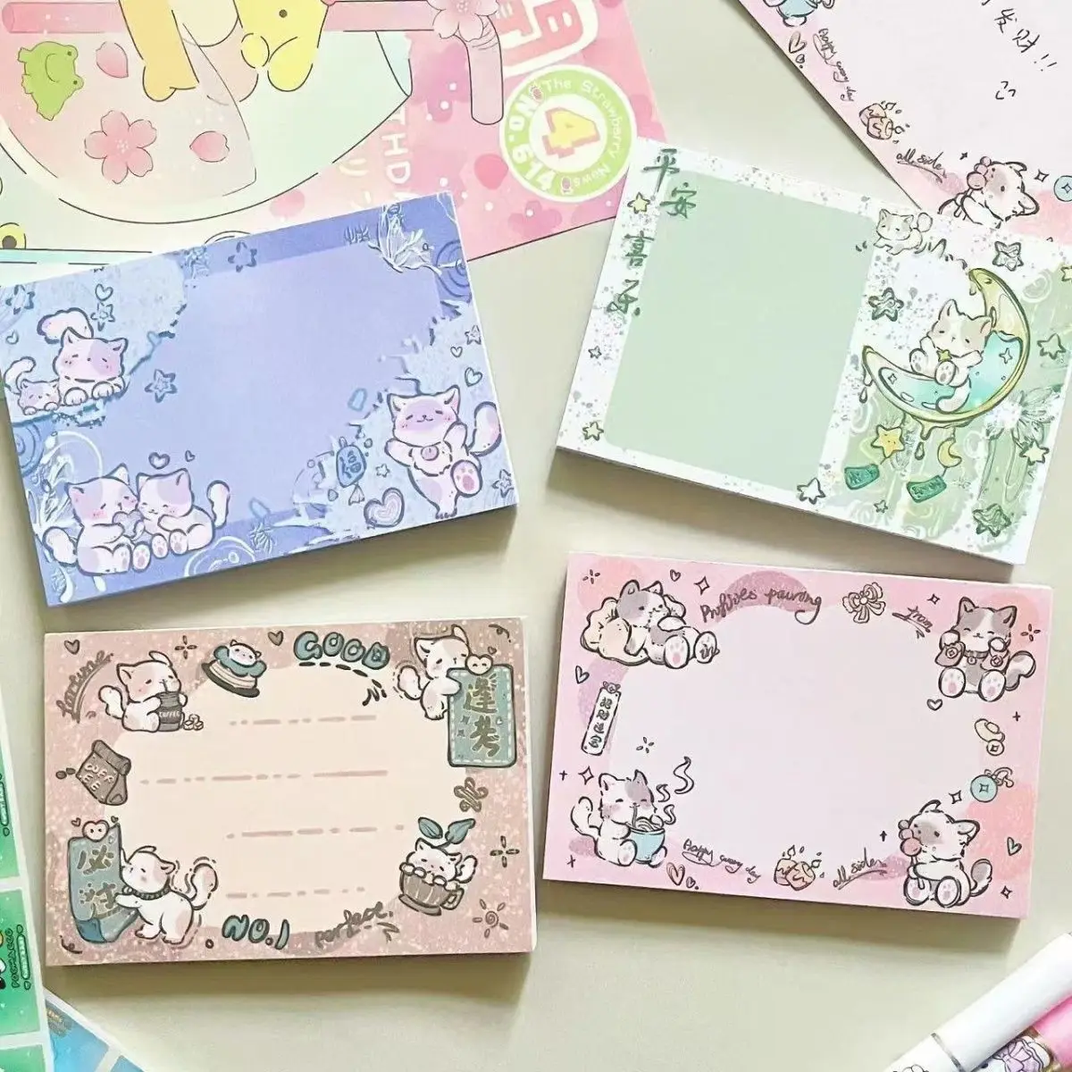 Carnet de notes autocollant mignon pour cadeaux