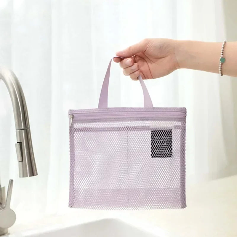 Mesh Makeup Toiletry Storage Bags Handbags Portable Travel Washing Body Shower Tools Organizer Hanging Cosmetic Organizer Pouch