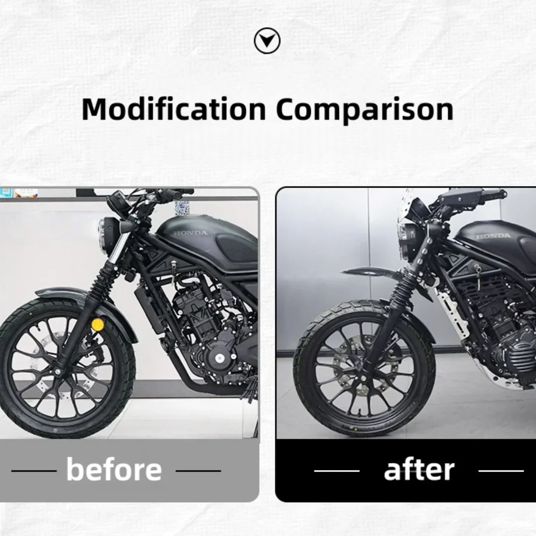 FOR CL300 High Mount Front Fender Mudguard Dirt Deflector Plate Custom Beak Motorcycle Accessory for Enhanced Riding Experience