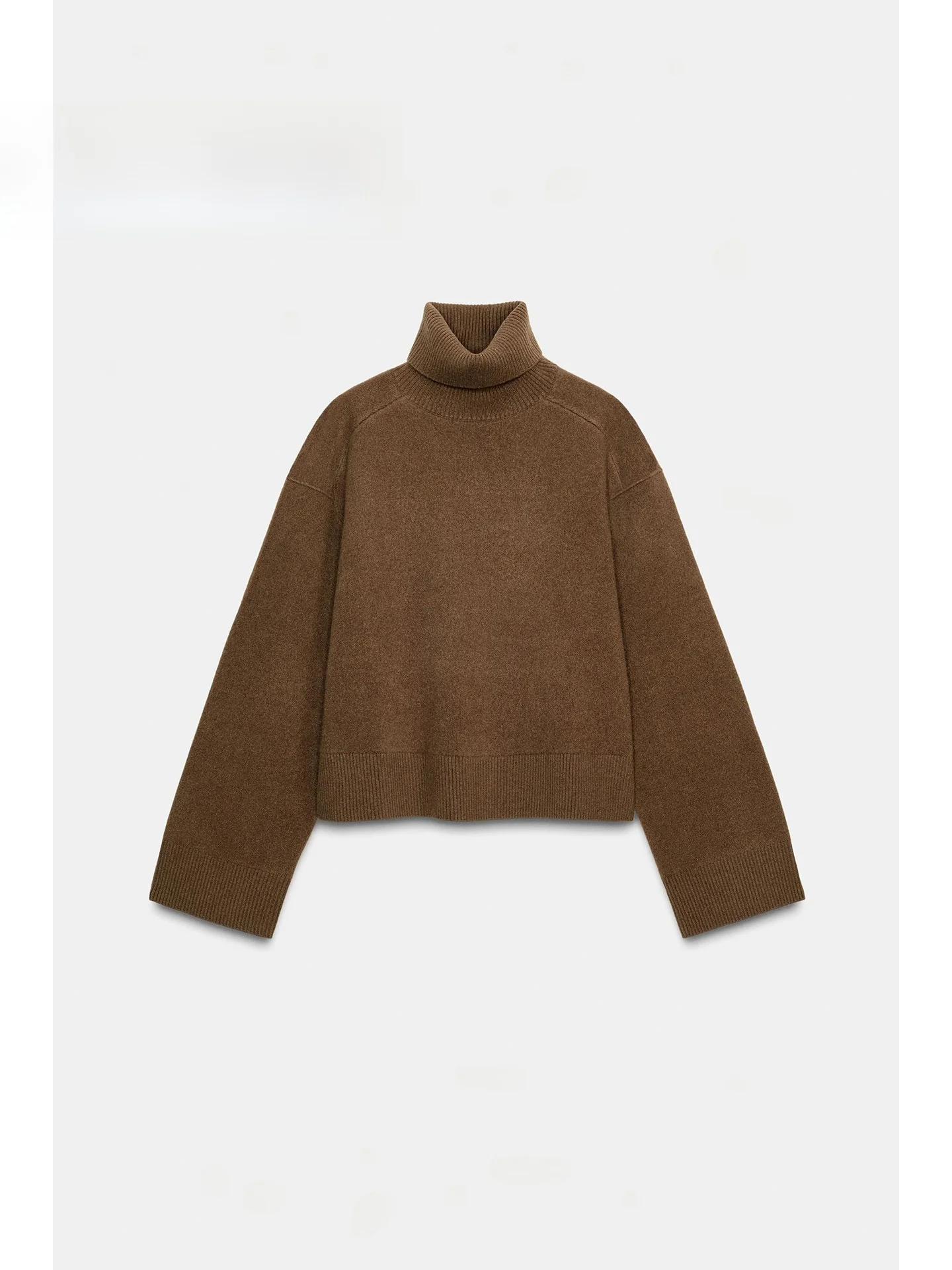 

Spring 2026 Women's Casual Loose Long Sve Knitted Sweater Stand Collar Inner Wear Comfortable Lazy Sle Faionable