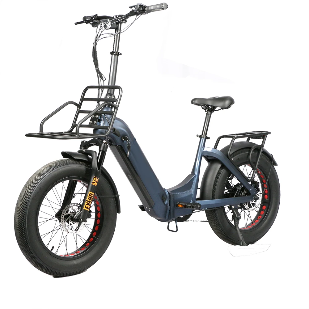 Fashion Fat Tyre Small Folding Electric Bike US European Warehouse 350W 500W Foldable Electric Bike for Sale