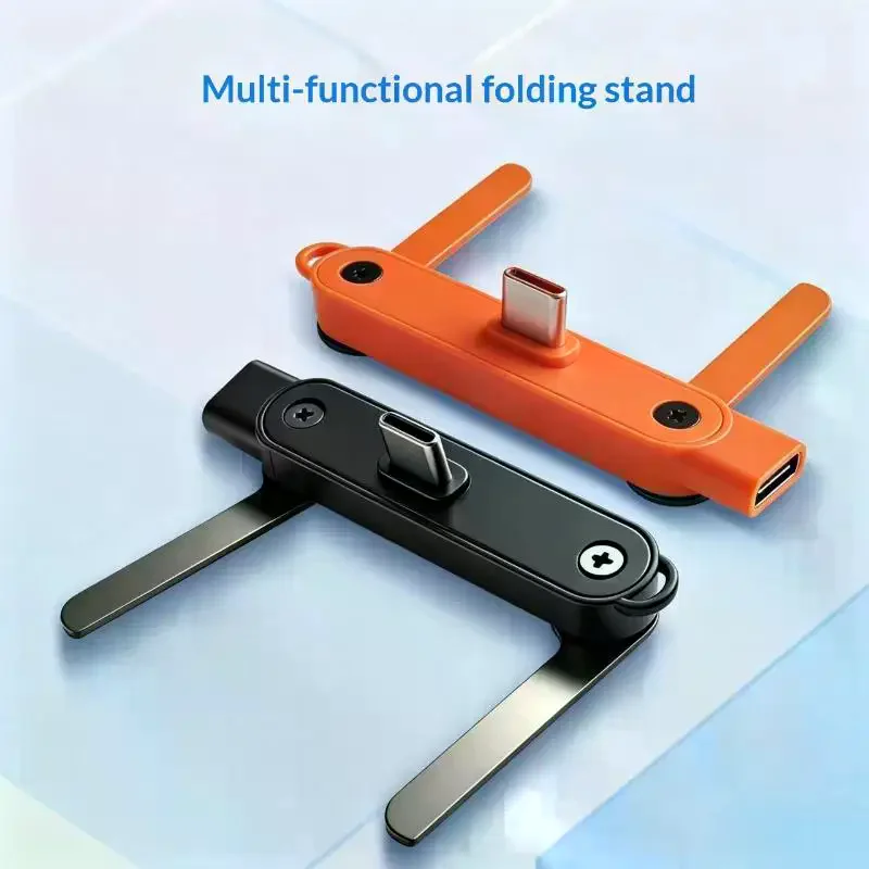 1/2/3pcs USB Type C Phone Charging Bracket Adapter Multi-function Foldable Converter 240W Fast Charging Converter With Holder