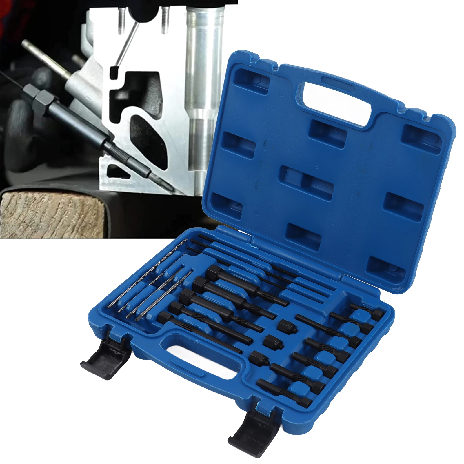 

22Pcs Glow Plug Remover Extraction Removal Tool Set Kit with Storage Box for M10 M8