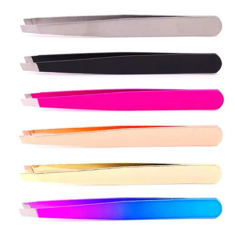 

High Quality Stainless Steel Tip Eyebrow Tweezers Face Hair Removal Clip Brow Trimmer Makeup Tools SN1732