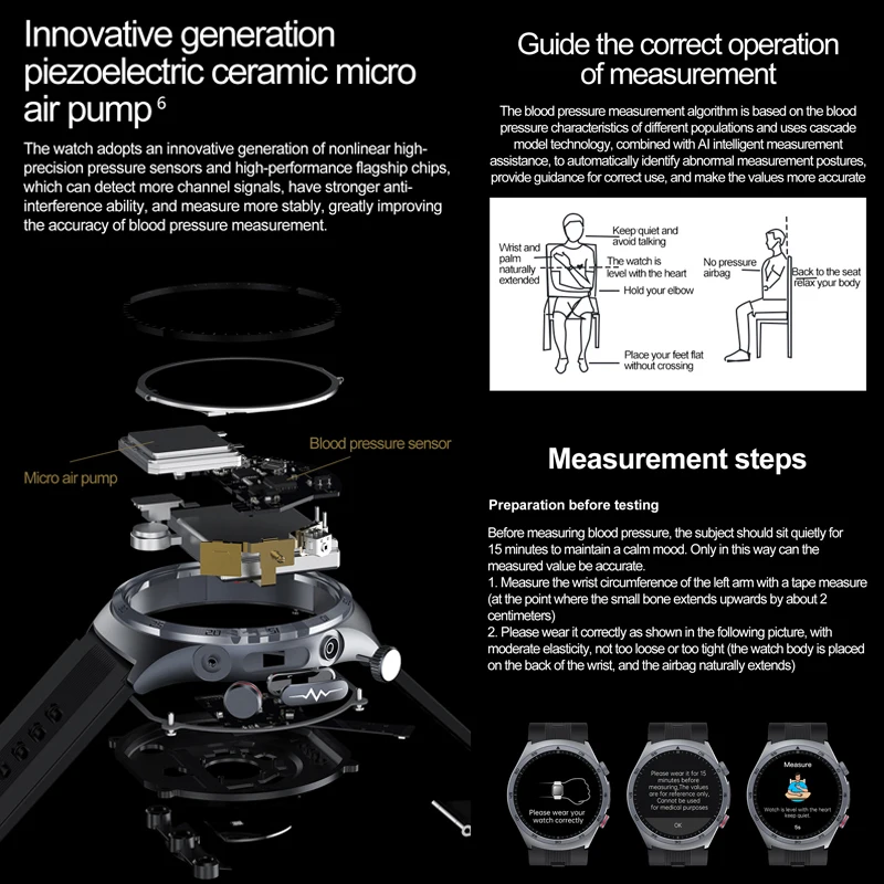 2025 NEW For XIAOMI Nursing level Smart Watches ECG Blood Oxygen Blood Pressure Air Pump Sport Health Tracking Smart Watch Clock