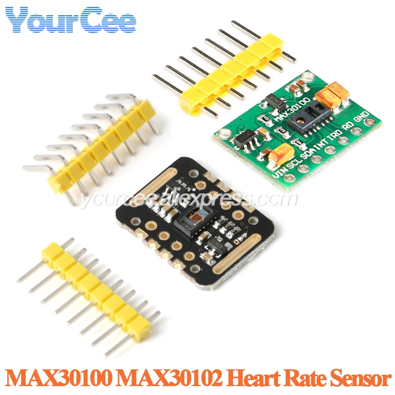 10pcs/1pc MAX30102 MAX30100 Heart Rate Sensor Module Ultra-Low Power Puls Detection Heartbeat Blood Oxygen Concentration Board