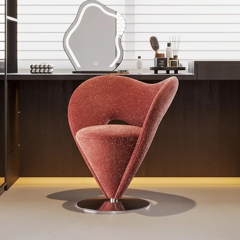 Premium makeup stool light luxury single chair Italian single sofa chair designer makeup chair simple leisure  cone