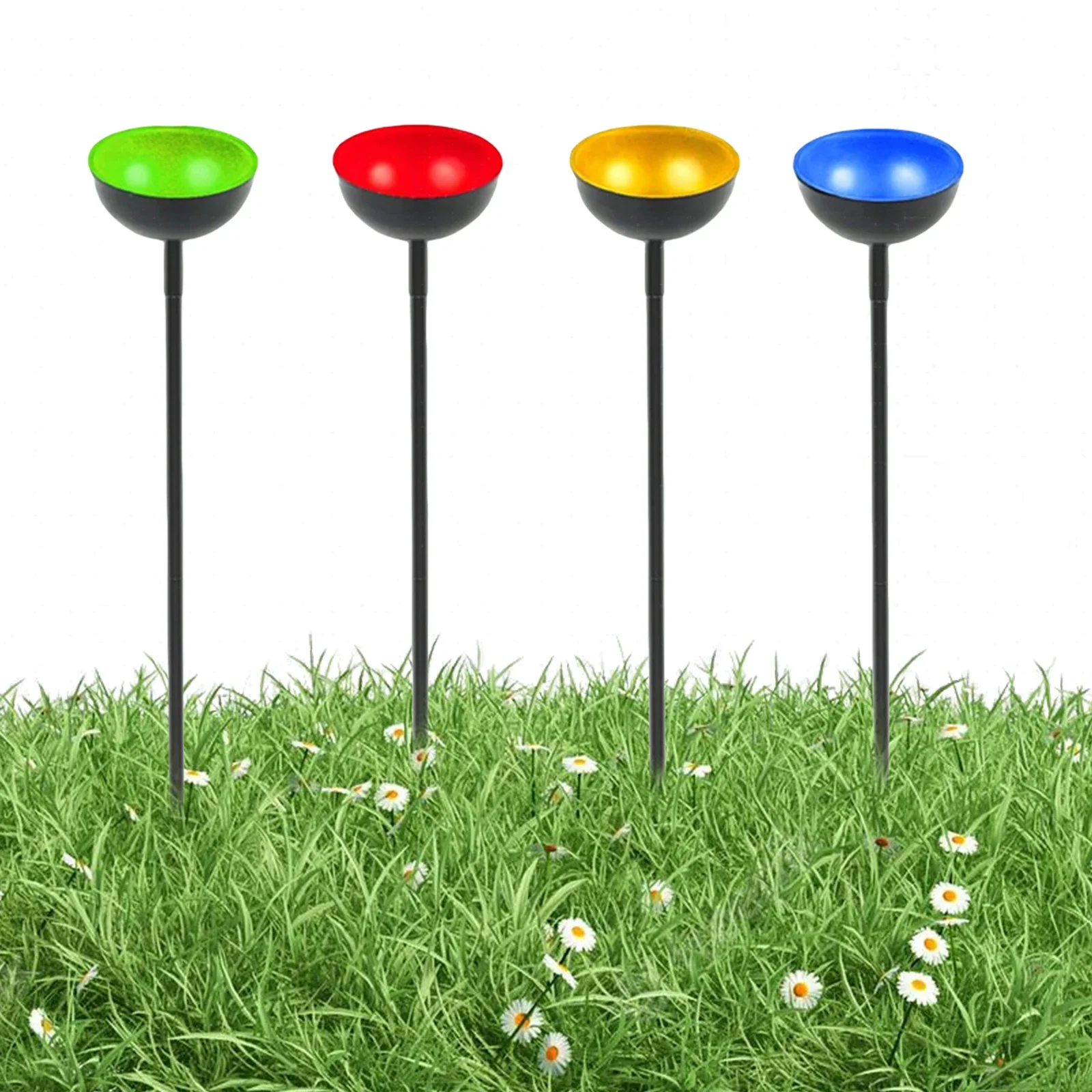 Estación de riego de abejas, tazas de abejas con estaca, alimentador de agua de abeja de Metal, alimentador de abejas de pie multifunción para decoración al aire libre