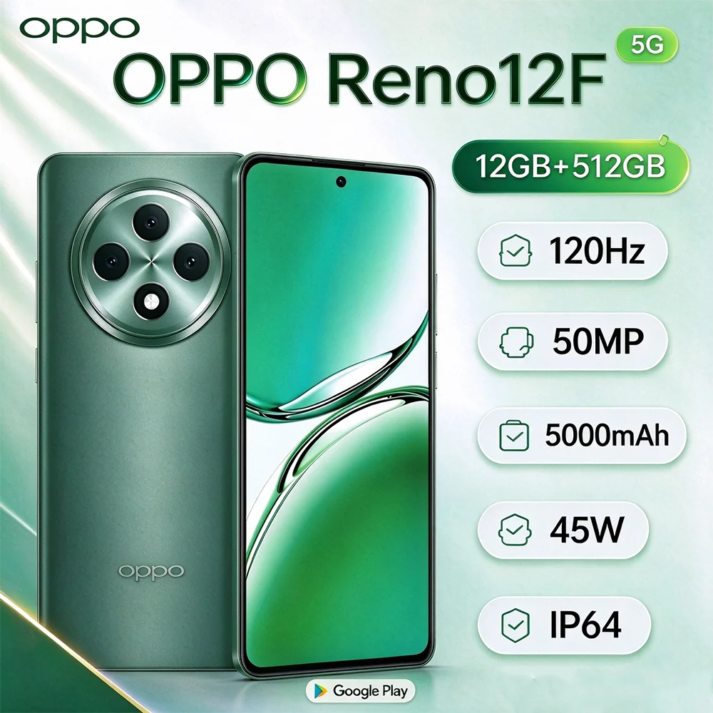 OPPO RENO12F Unlocked 5G Android Mobile Phone 6.67