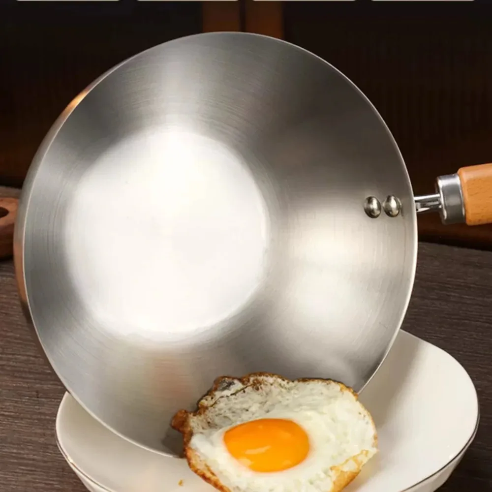 

Stainless Steel Frying Pan Wok Pan Nonstick Cooking Fried Steak Pot Gas Stove Induction General Saucepan Kitchen Cookware