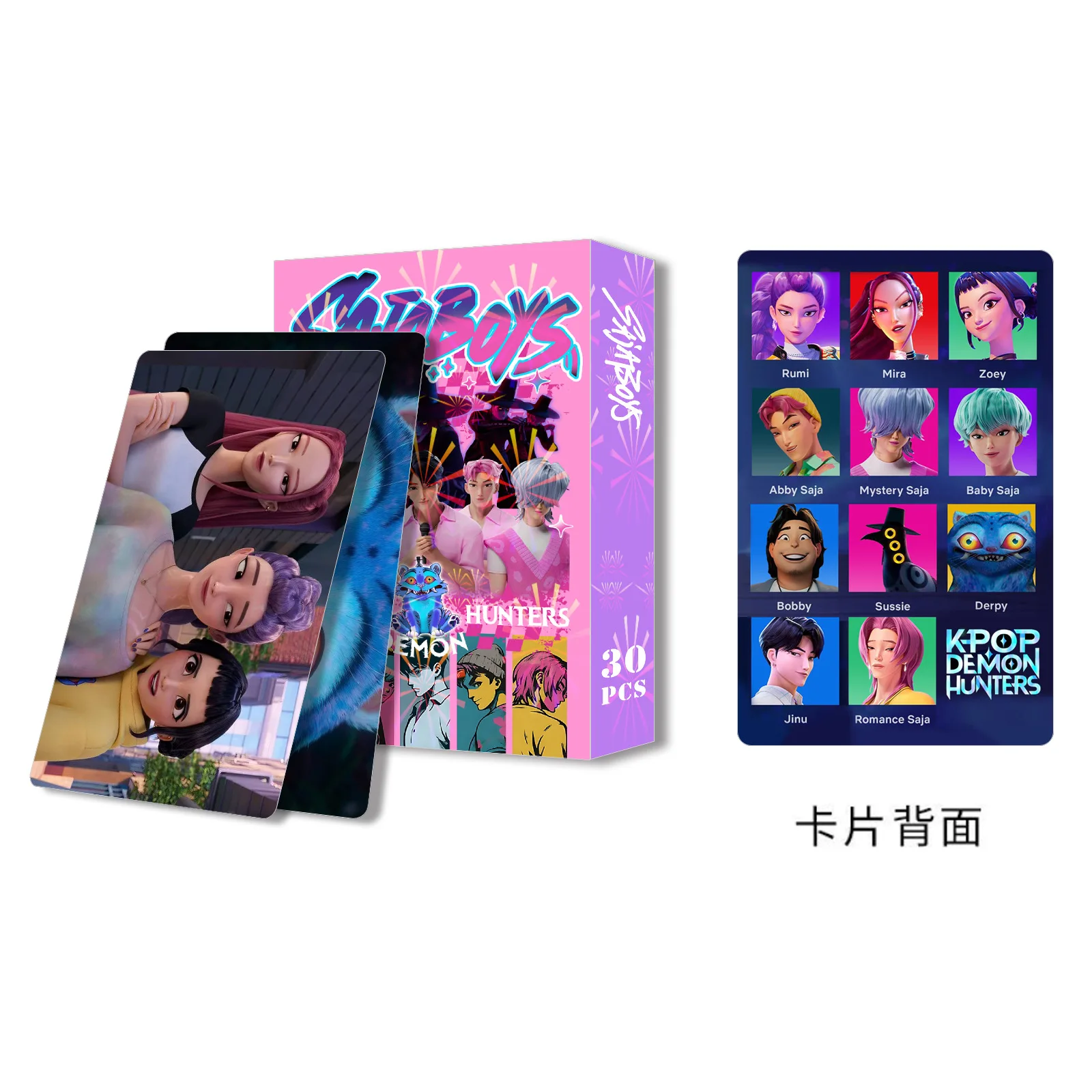 30 KPop Devil Hunter   Gaza Boys & Huntrix Girls LOMO Cards, Anime Photo Cards Collectible Set,