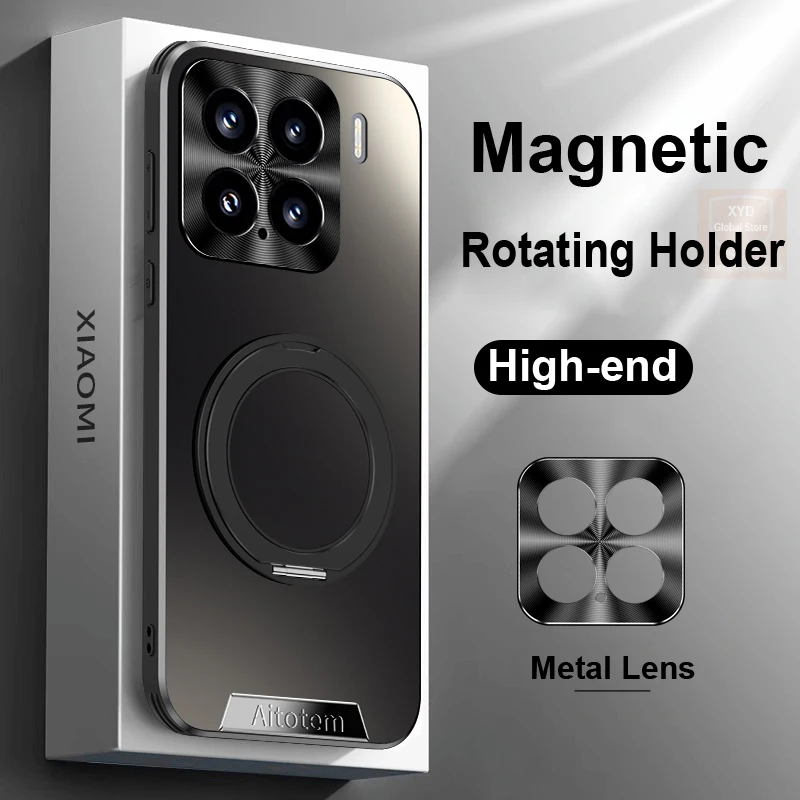 

High end Brand Case For Xiaomi 15 Pro Magnetic Holder Phone Case For Xiaomi 15 Pro Mi Mi15 Cover Shell Stand Matte Bumper Skin