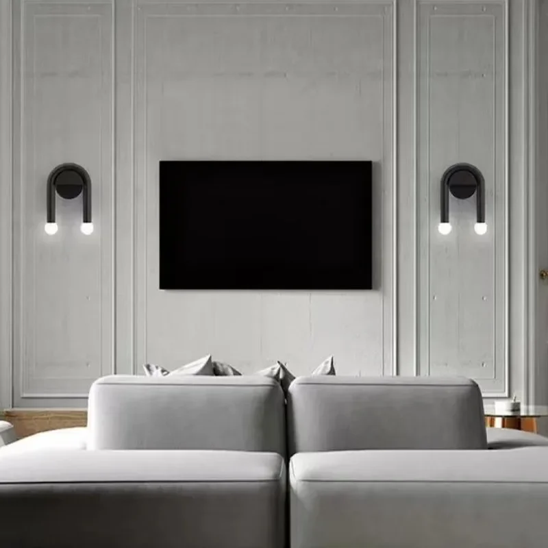 Modern Nordic Simple Fashion Creative Wall Lamp Living Room Bedroom Bedside Study Hotel Aisle Lamps