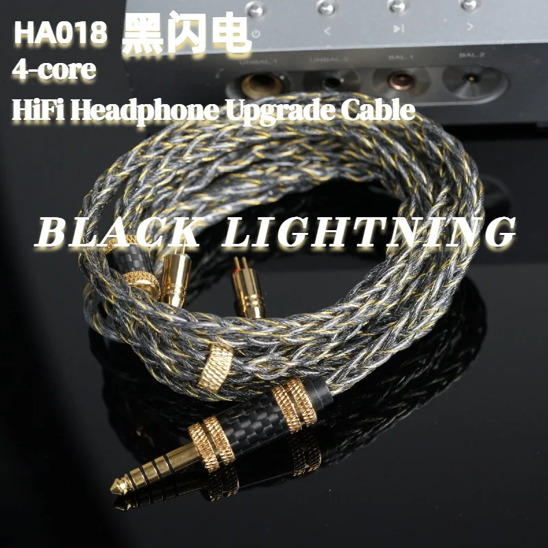 XINHS HA018 Öl imprägniertes Graphen + gefrorenes monokristallines Kupfer mit vergoldetem HiFi-Kopfhörer-Upgrade-Kabel 2-polig 0,78 – Detail 2