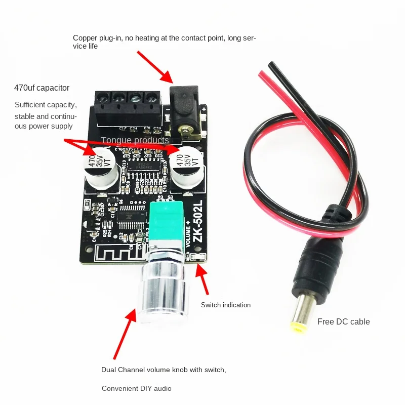 Minialtavoces de Audio con Bluetooth 5,0, Amplificador Digital de alta potencia para cine en casa, placa estéreo, 50W + 50W