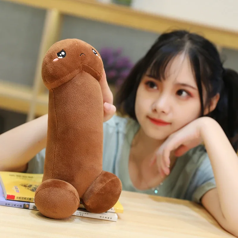 Juguete de peluche de pene realista de 30cm de largo, muñeco de peluche suave, expresiones de pene de la vida Real, almohada de felpa Sexy, regalo para amantes