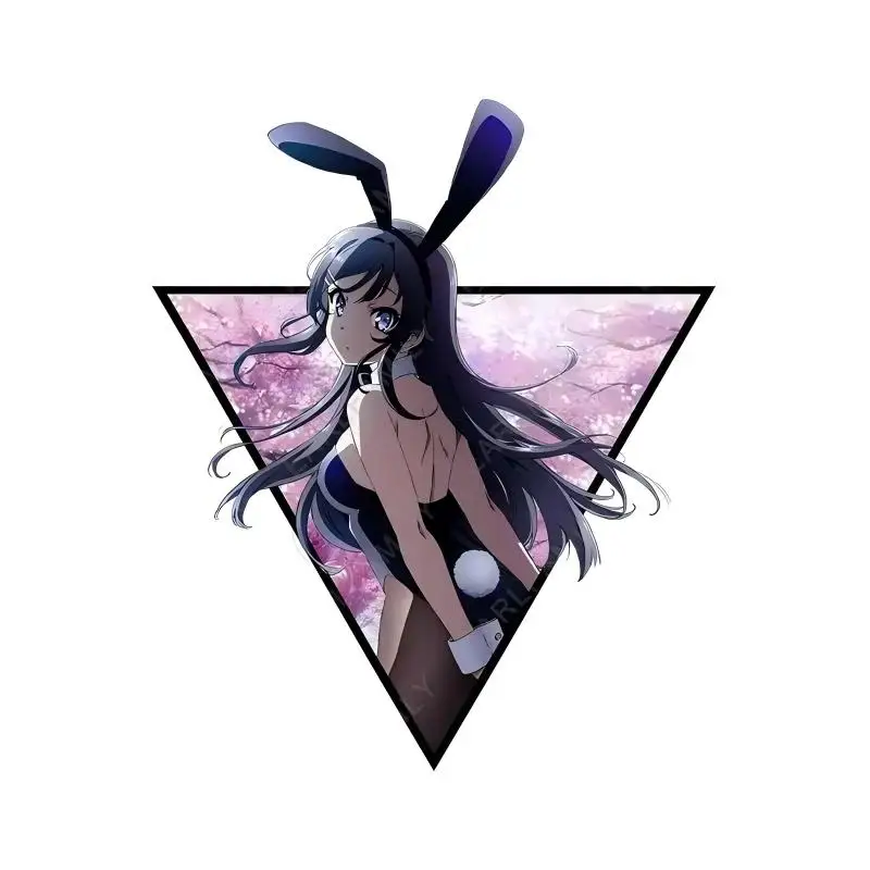 FUYOOHI Play Decal Mai Sakurajima Car Stickers Occlusion Scratch Creative Decals Waterproof Vinyl Anime Car Label