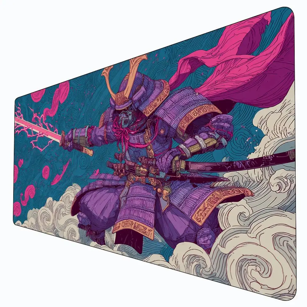 Ukiyo-e samurai Magic Card-alfombrillas para juegos con zona mtg, tapete de escritorio, tapete para comandante, adecuado para reuniones de juegos, alfombra mágica