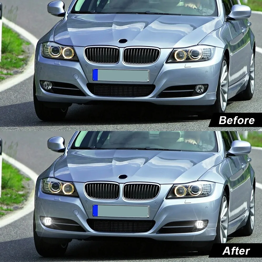 

Car Fog Lamp For BMW E46 E60 E61 2003 2004 2005 2006 2007 2008 LED Angel Eyes Lens Halogen Front Bumper Headlight Accessories