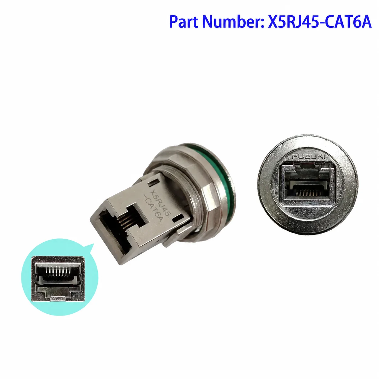 Shielded Metal RJ45 Coupler Female to Female 8P8C Cat6A 10G Ethernet Keystone Connector