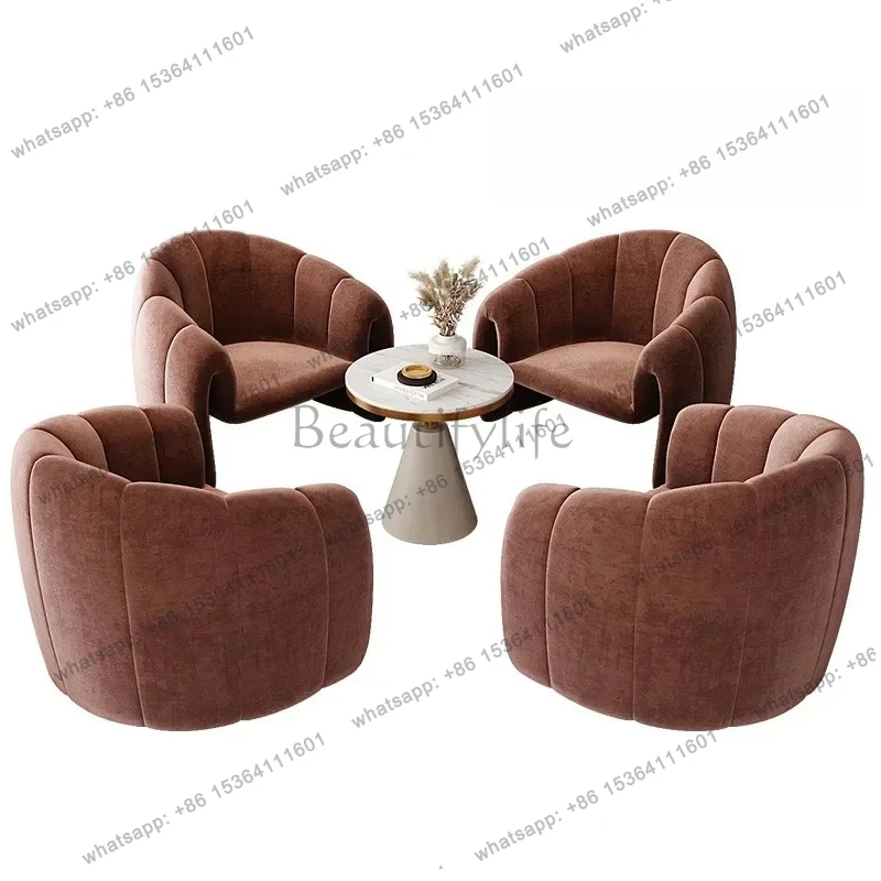 

Light luxury modern homestay living room balcony single sofa beauty salon clothing store leisure chair
