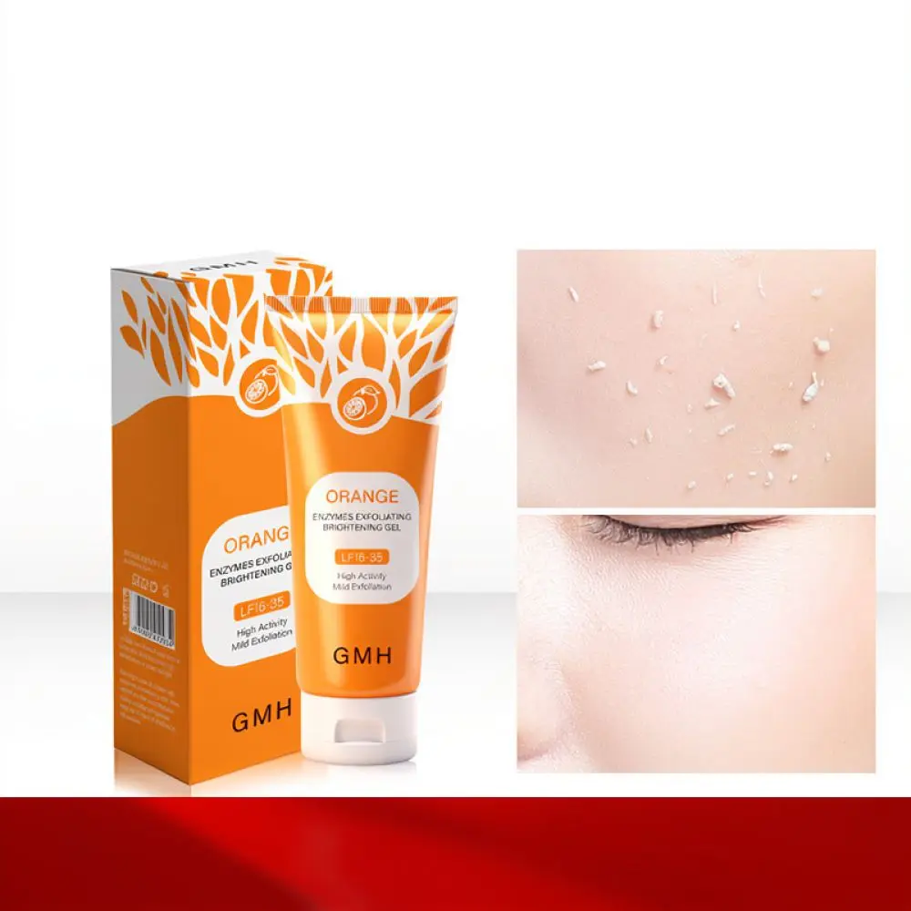 For For GMH Orange Facial Exfoliator Gel Deep Pore Cleaning Scrub Gentle Peeling Cream Smoothing Rough Skin Beauty Skincare