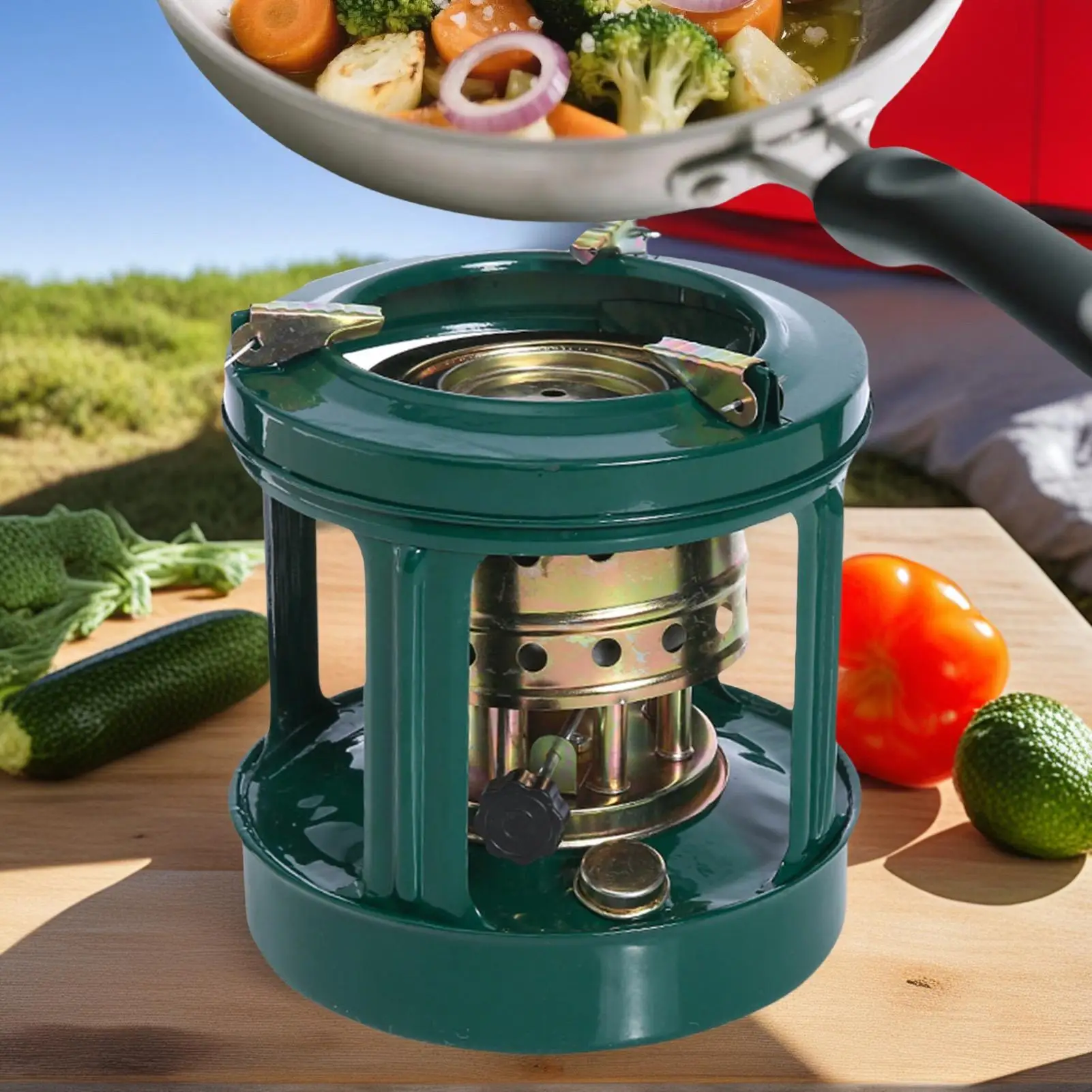 8 Wicks Oil Heater Stove Portable Mini Camping Cooker Dual Kerosene Stove Outdoor Gear for Backpacking Adventure Kit