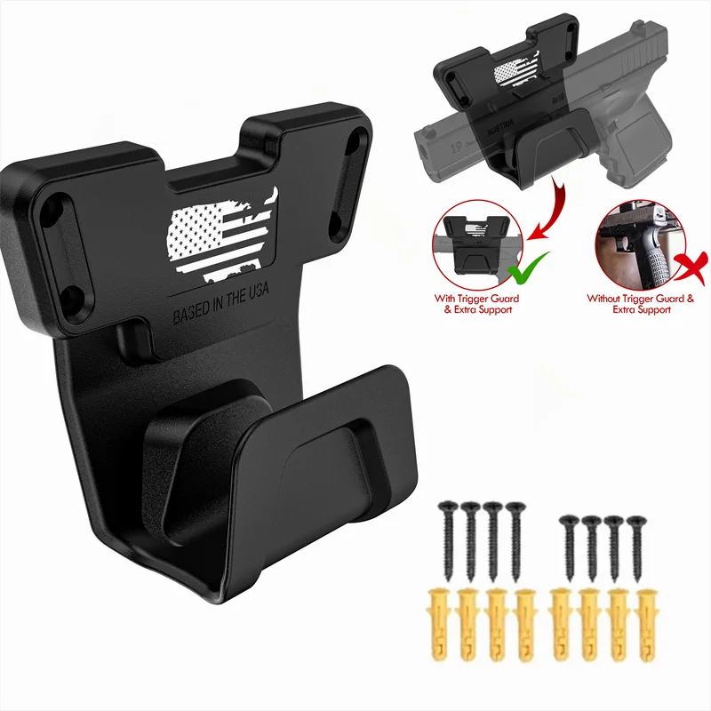 Magnetic Gun Mount with Safety Trigger Guard Protection, Gun Magnet Mount Holster Gun Holder Rack Free transportation fee