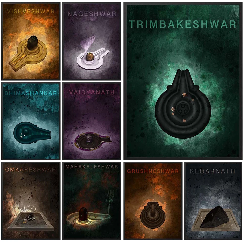 

Hinduism Trimbakeshwar Shiva Temple Tirtha Poster Wall Pictures For Church Religion Decor Wall Art Canvas Painting Unframed