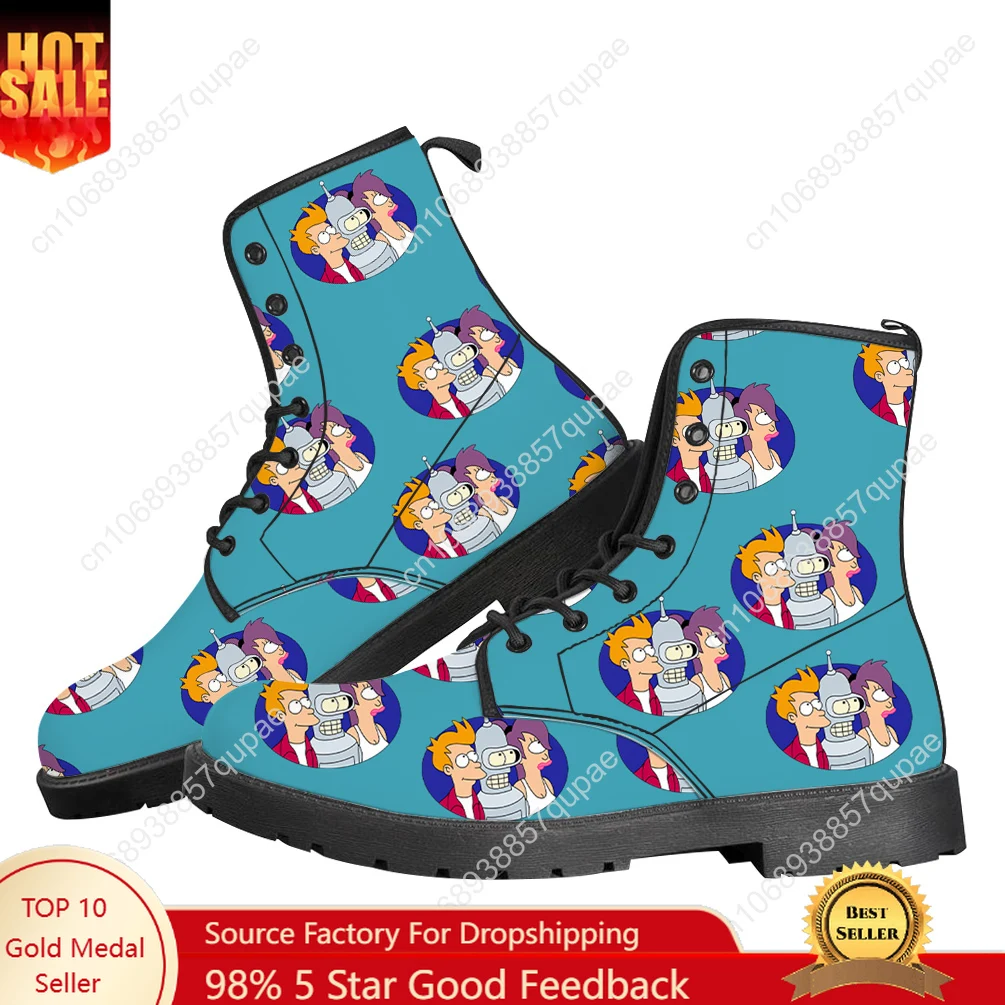 

F-Futuramas Flat Boots Cartoon Anime Lovely Men Women Teenager Shoes Casual Outdoor Footwear High Quality Couple Customized Shoe