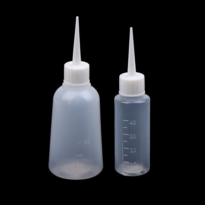 5 Pcs 40/100ml Plastic Clear Tip Squeeze Applicator Bottles For Crafts Glue Multipurpose Refillable Empty Bottles