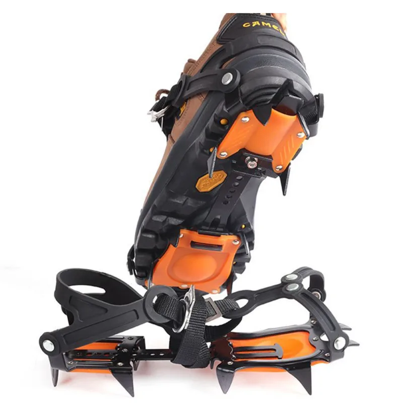 Ten-Tooth Professional Ice Gripper Winter Snow Anti-Slip Shoe Covers Outdoor Mountaineering Ice Climbing 10-Tooth Ice Crampons