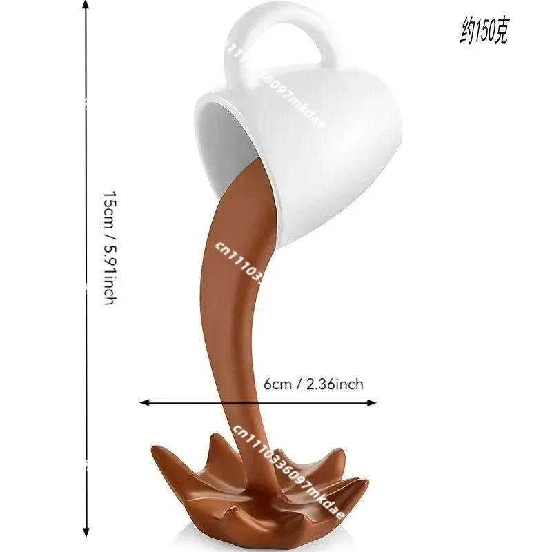 Hängende Kaffeetasse, dreidimensionale, kreative Harz-Tischdekoration, Kunsthandwerk, Wohndesign