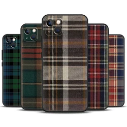 Scottish Plaid Warm Plaid Case For iPhone 15 14 13 12 11 Pro Max Mini X XR XS Max 7 8 Plus SE 2 Bumper Cases Cover