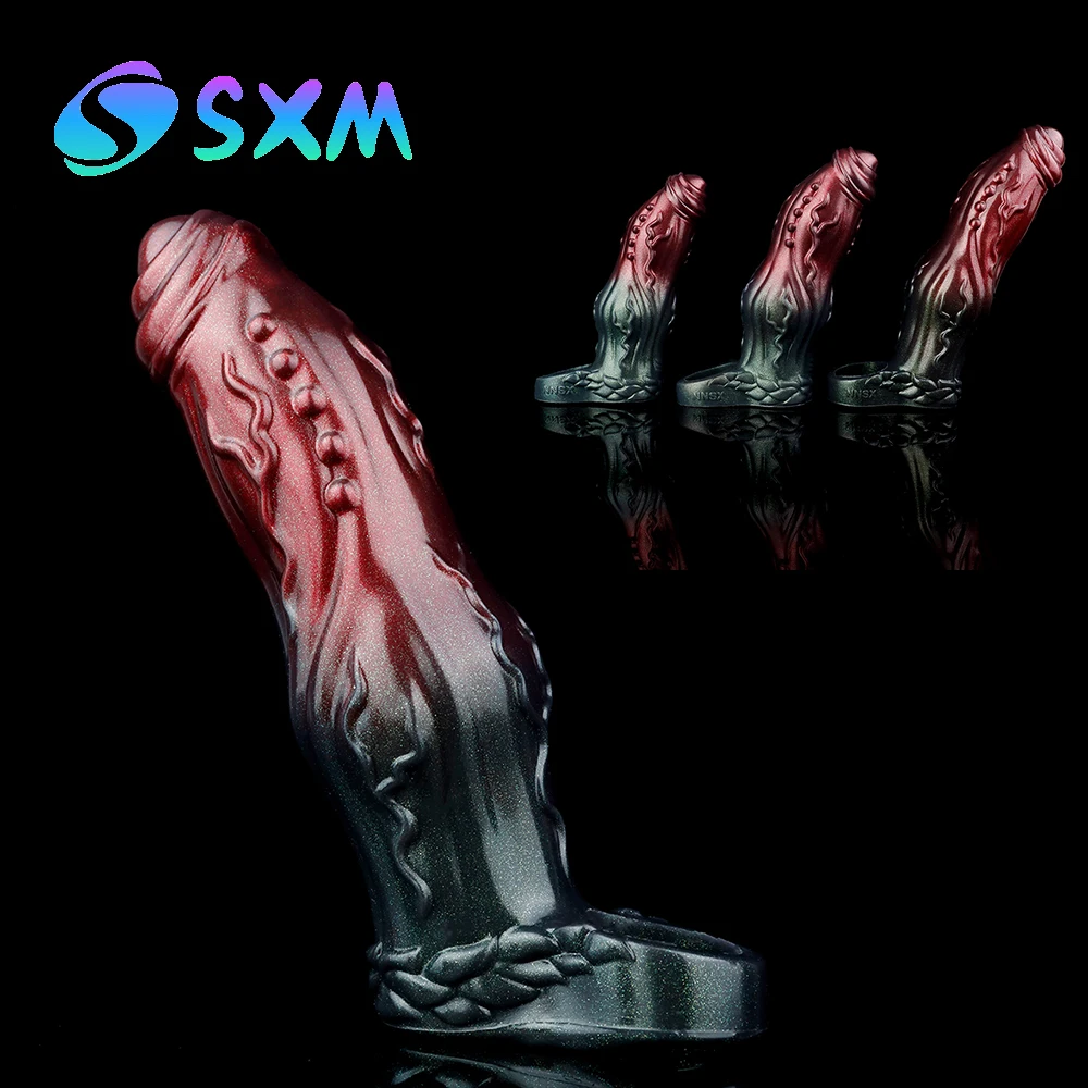 SXM القضيب توسيع كم سيليكون دسار غمد القضيب موسع خاتم الديك الجنس لعب رجل تأخير القذف الواقي الذكري قابلة لإعادة الاستخدام #1