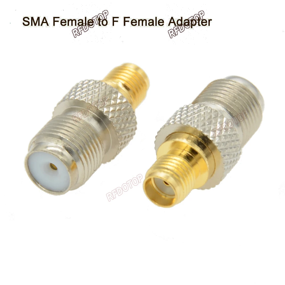 2pcs/lot RP-SMA Female To F Female Straight Connector RF Coaxial Connector Brass Gold Plated High Quality Fast Shipping