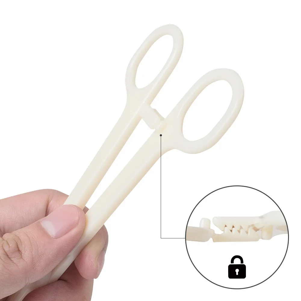 ملقط السرة المستدير المعقم ، المشبك ، كماشة مفتوحة مثلثة ، أدوات ثقب الأذن والأنف ، توريد الوشم ، 1 روض