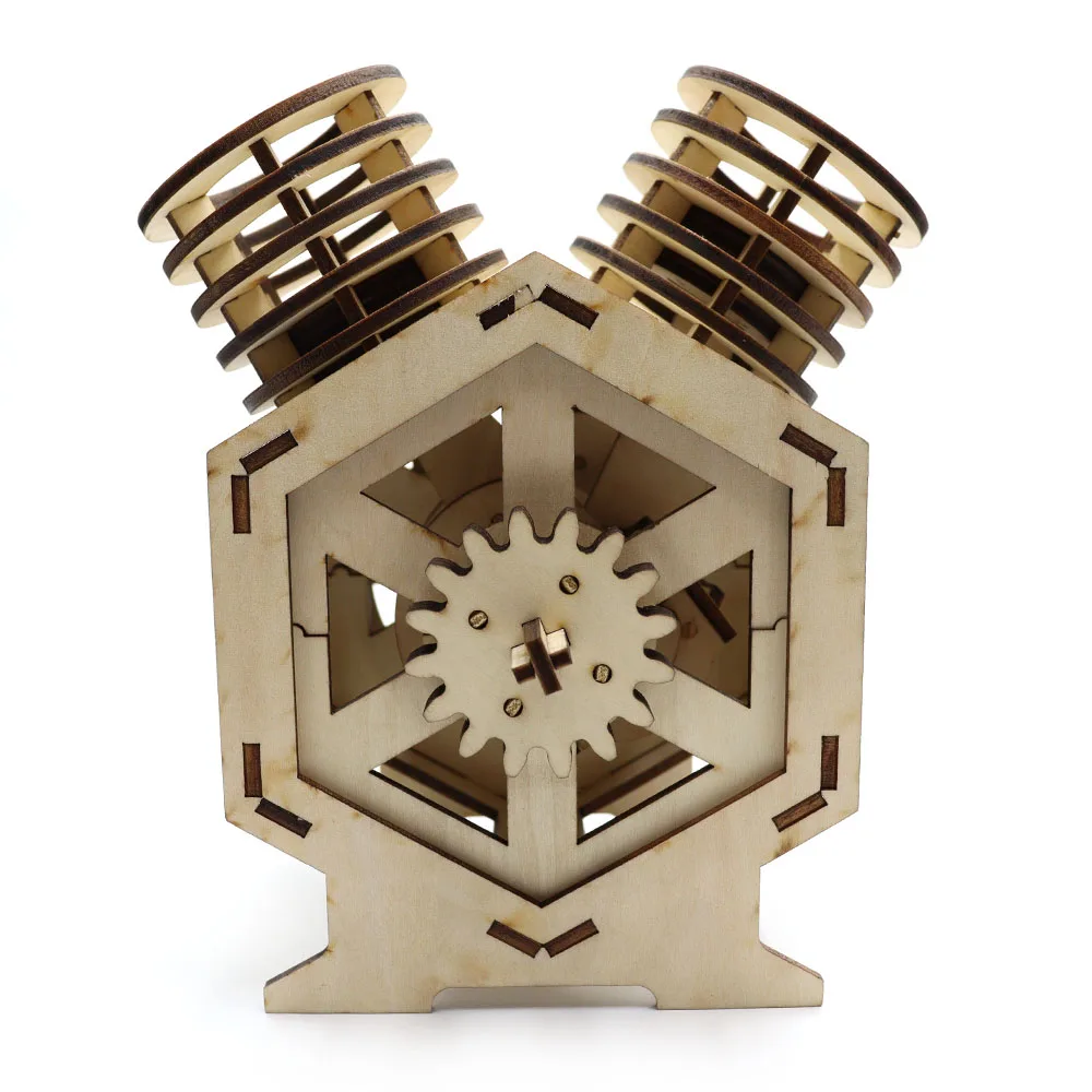 V2 Engine Assembly Model V shaped Twin Cylinder Engine DIY Mechanical Structure Simulation Teaching Toy Engine Model