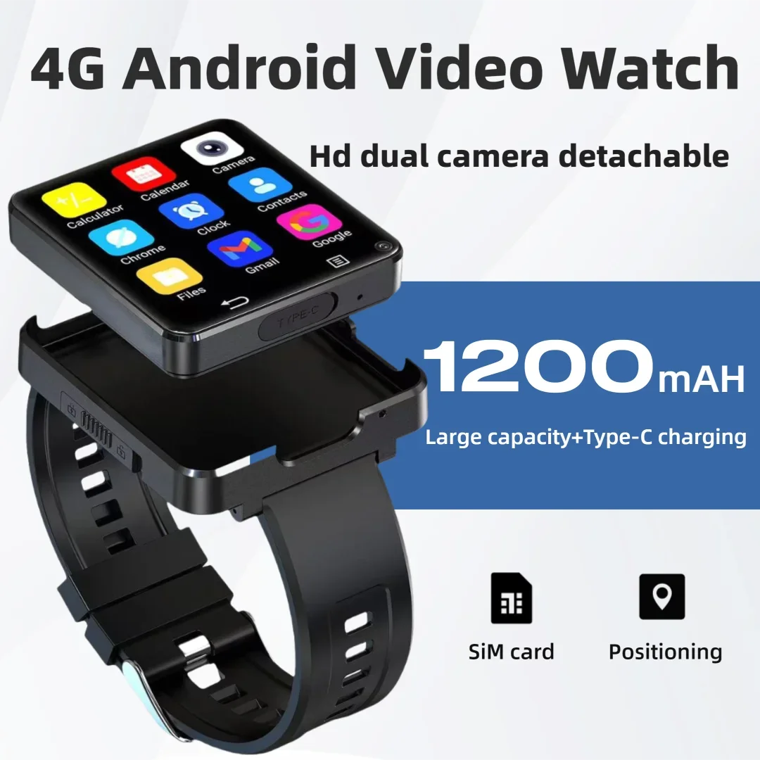 

4G network smartwatch S998 with Android 11.0 System 2.64-inch large screen 500W camera 1200mAH battery detachable smartwatch