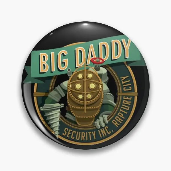 Bioshock Big Daddy Securiti Inc Raptu  Customizable Soft Button Pin Metal Decor Clothes Lover Cute Fashion Funny Jewelry