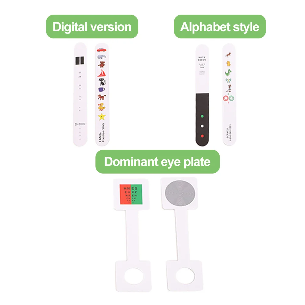 Children's Red/Green Fixation Stick Anti-Suppression Check Vision Training Tool for Kids Eye Examination & Visual Therapy