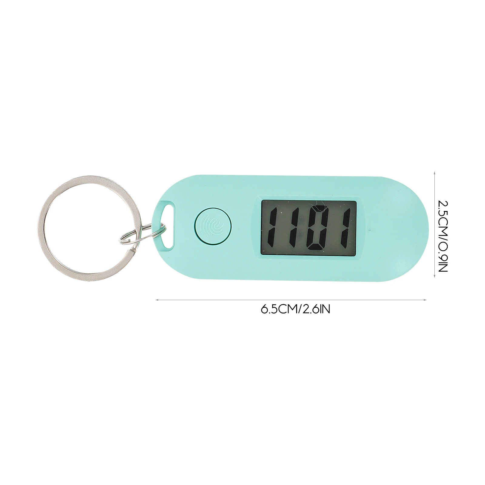 

Electronic Watch Keychain Student Clip Digital Plastic Pocket Green Color Silent Design Kids Keychain Hanging Watch Mute Display