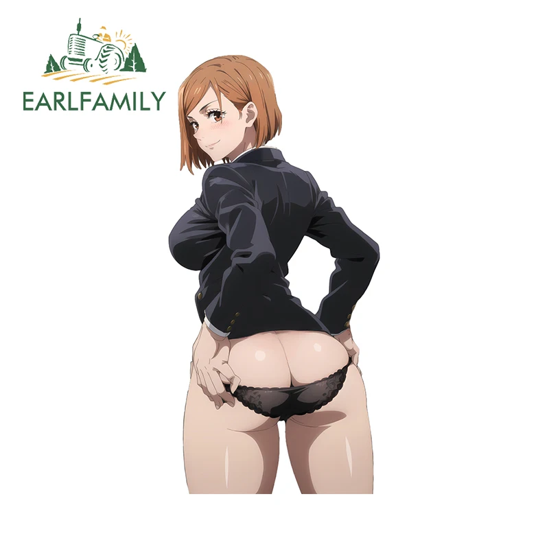 EARLFAMILY 13 см x 6,3 см кугисаки нобара задница фокус наклейки NSFW Униформа грудь Ahegao анальные наклейки водонепроницаемые автомобильные аксессуары