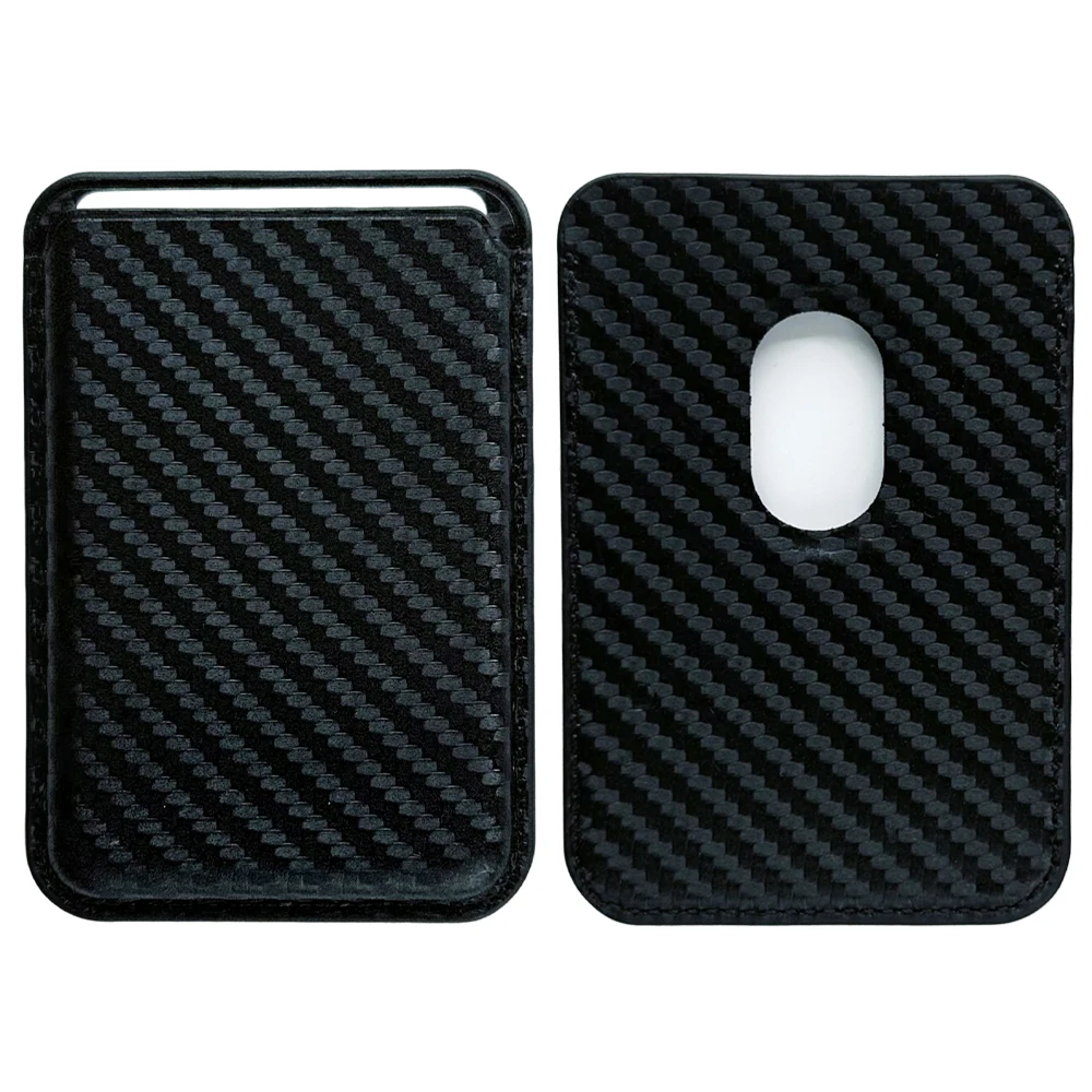 

Luxury Mb logo Magnet Carbon Fiber Leather Card Holder for Iphone16 15 14 13 12 Mag Safe Wallet message for more photo