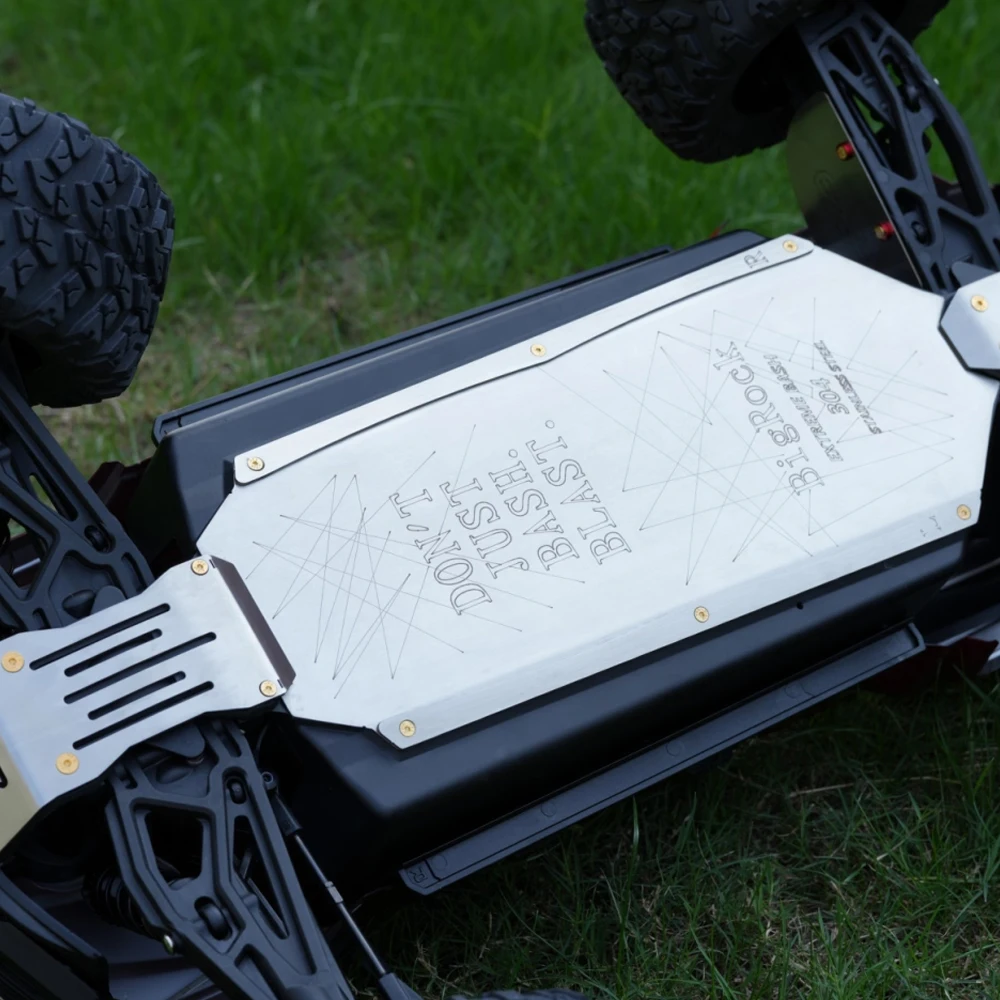 GPM for ARRMA 1/7 BIG ROCK 6S 4X4 BLX ARA7612 MONSTER TRUCK RC Car Metal Stainless Steel Front Center Rear Chassis Armor