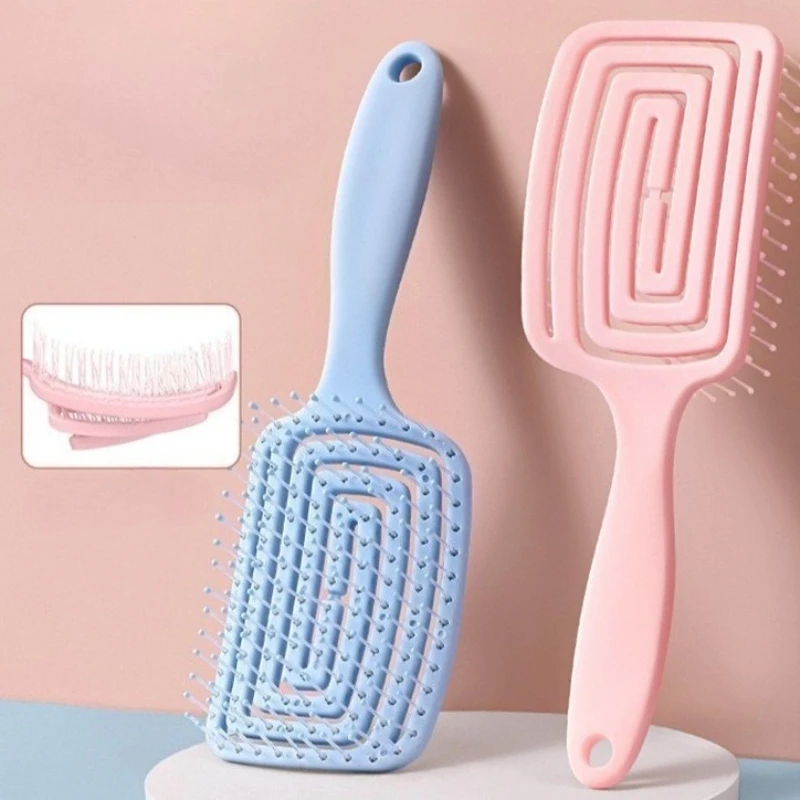 

Square Hollow Massage Comb Massage Meridians Scalp Hair Styling Adjuster Quick Blow Dry Household Hair styling Tool Women Makeup