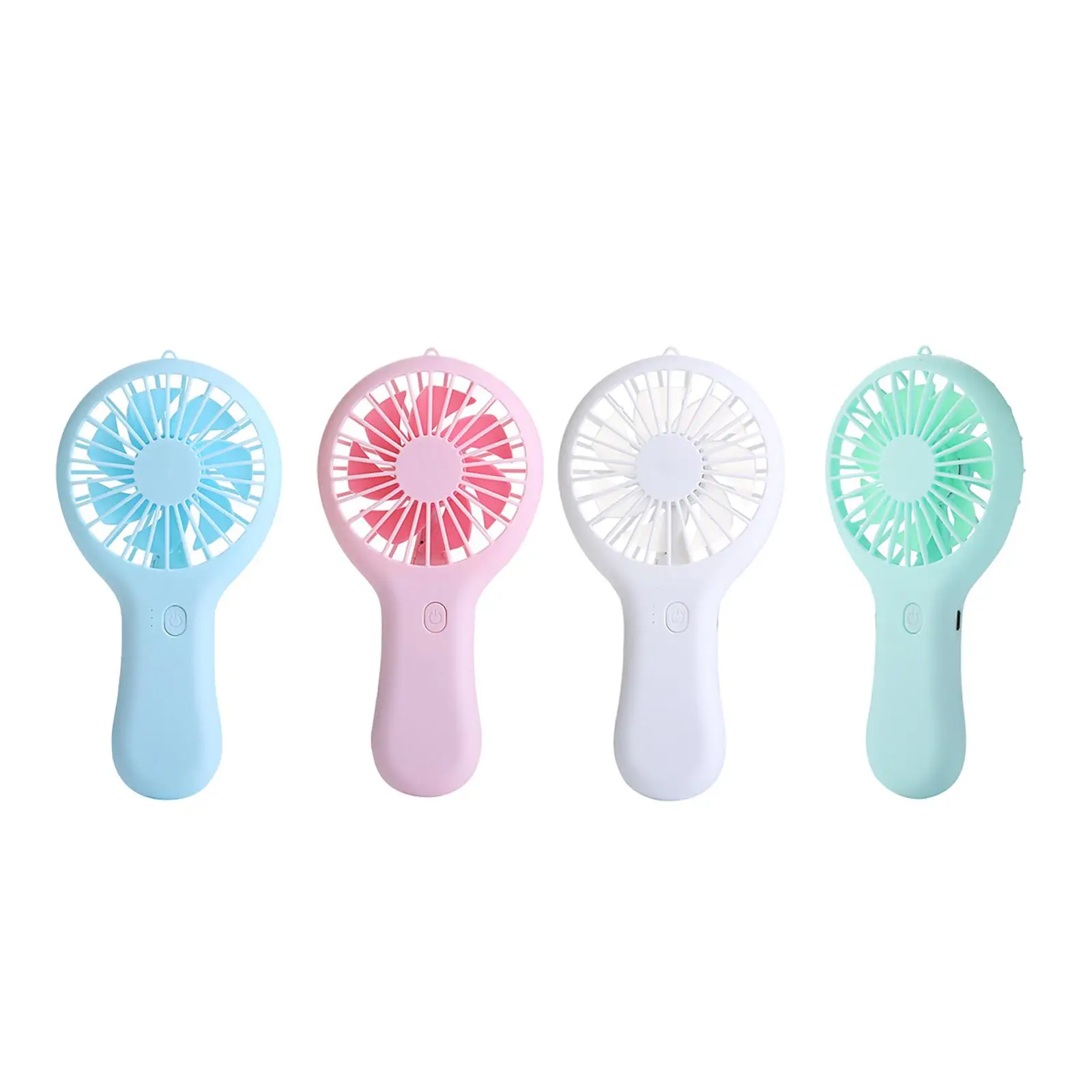 พัดลมคล้องคอชาร์จ USB แบบพกพาปิดเสียงสำหรับโต๊ะทำงานพัดลมมือถือเล็ก